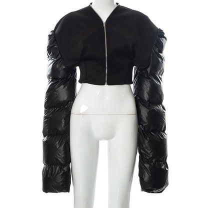 Designed Winter Cotton Short Overcoats Jacket for Women