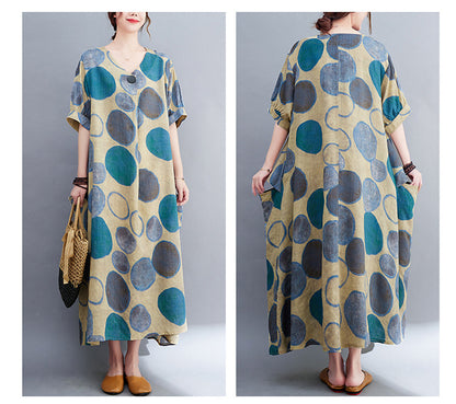 Vintage Summer Plus Sizes Cozy Dresses