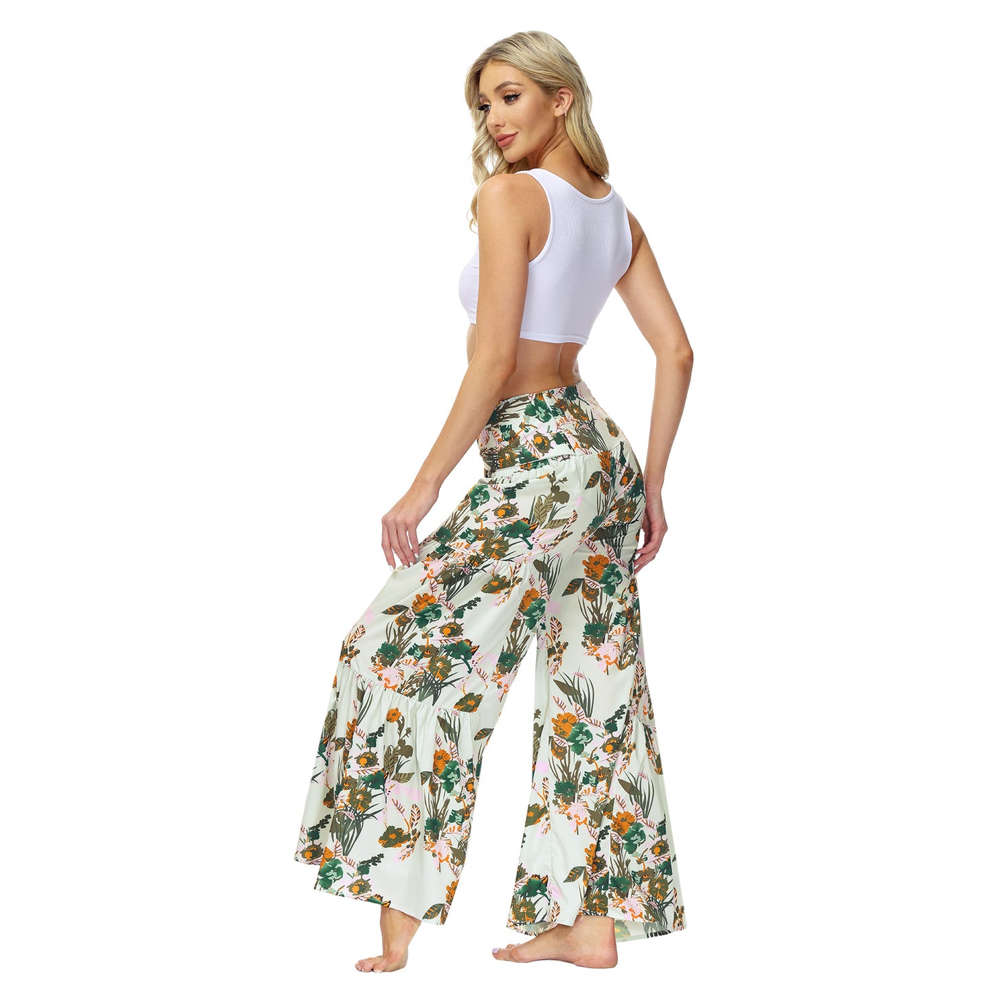 Casual Dyed Trumpet Pants for Women
