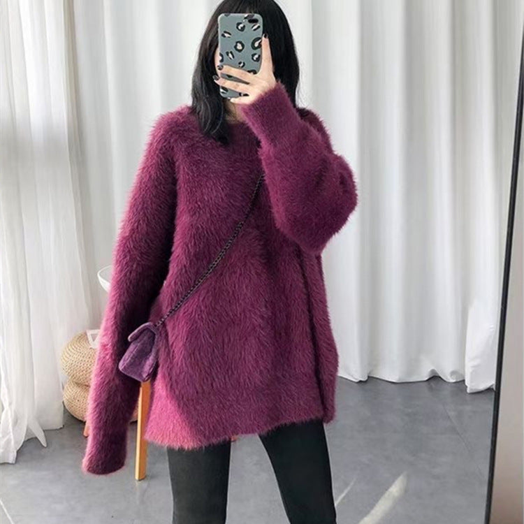Thick Velvet Warm Knitting Sweaters Tops for Women