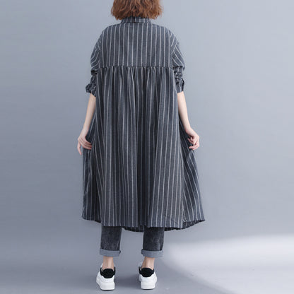 Linen Women Plus Sizes Long Shirts