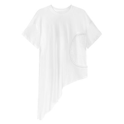 Simple Irregular Design Summer Women T Shirts