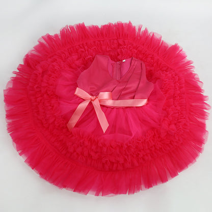 Cute Cake Style Kid's Party Princess Dresses