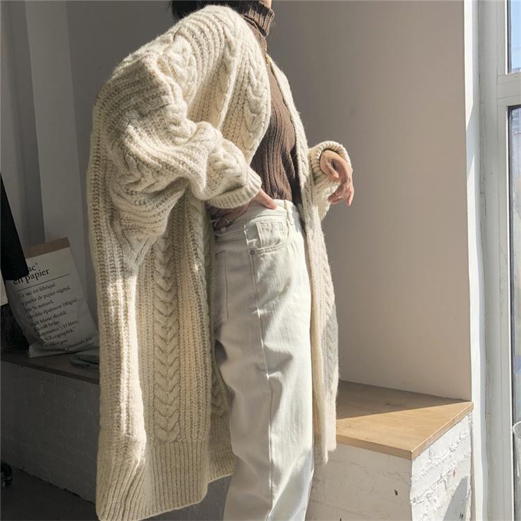 Vintage Fashion Knitting Loose Cardigans-STYLEGOING