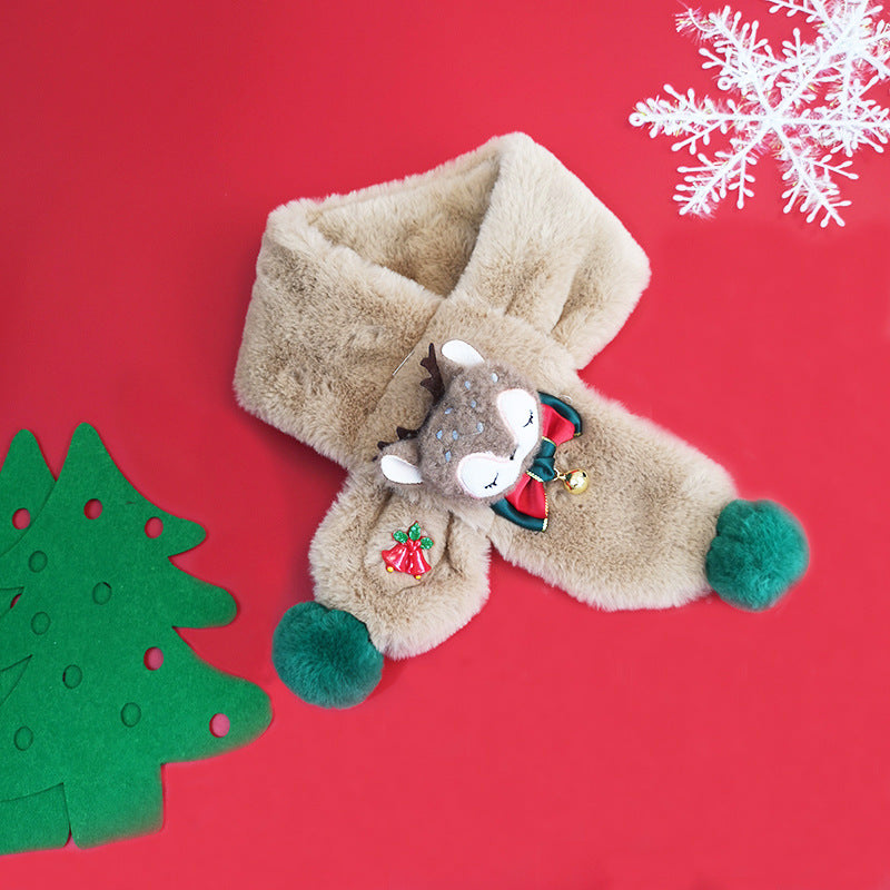 Christmas Elk Design Warm Scarves for Kids