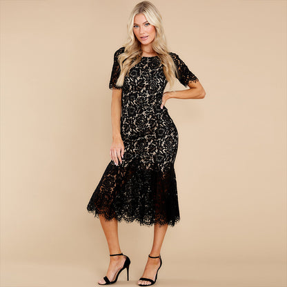 Sexy Backless Elegant Lace Dresses for Women
