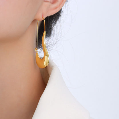 Fashion Women Titanium Steel Geometry Earrings for Women
