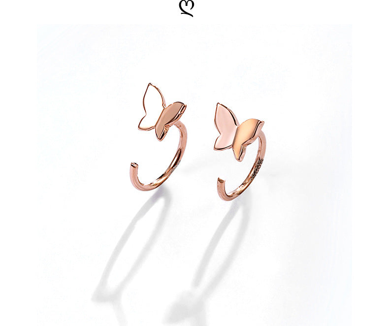 Butterfly Design Cute Sterling Sliver Ear Clips