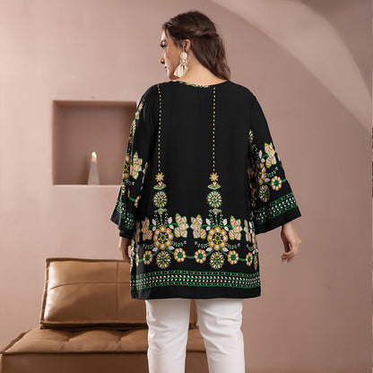 Elegant Cotton Plus Sizes Women Blouses