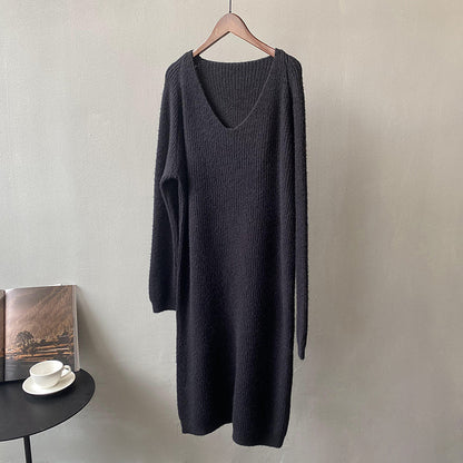 Casual Knitted Knee Dresses for Women