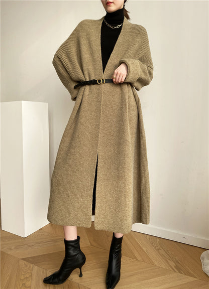 Cozy Lazy Style Long Knitting Overcoats for Women