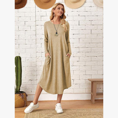 Casual Long Sleeves Midi Dresses for Women