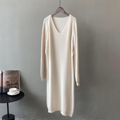 Casual Knitted Knee Dresses for Women