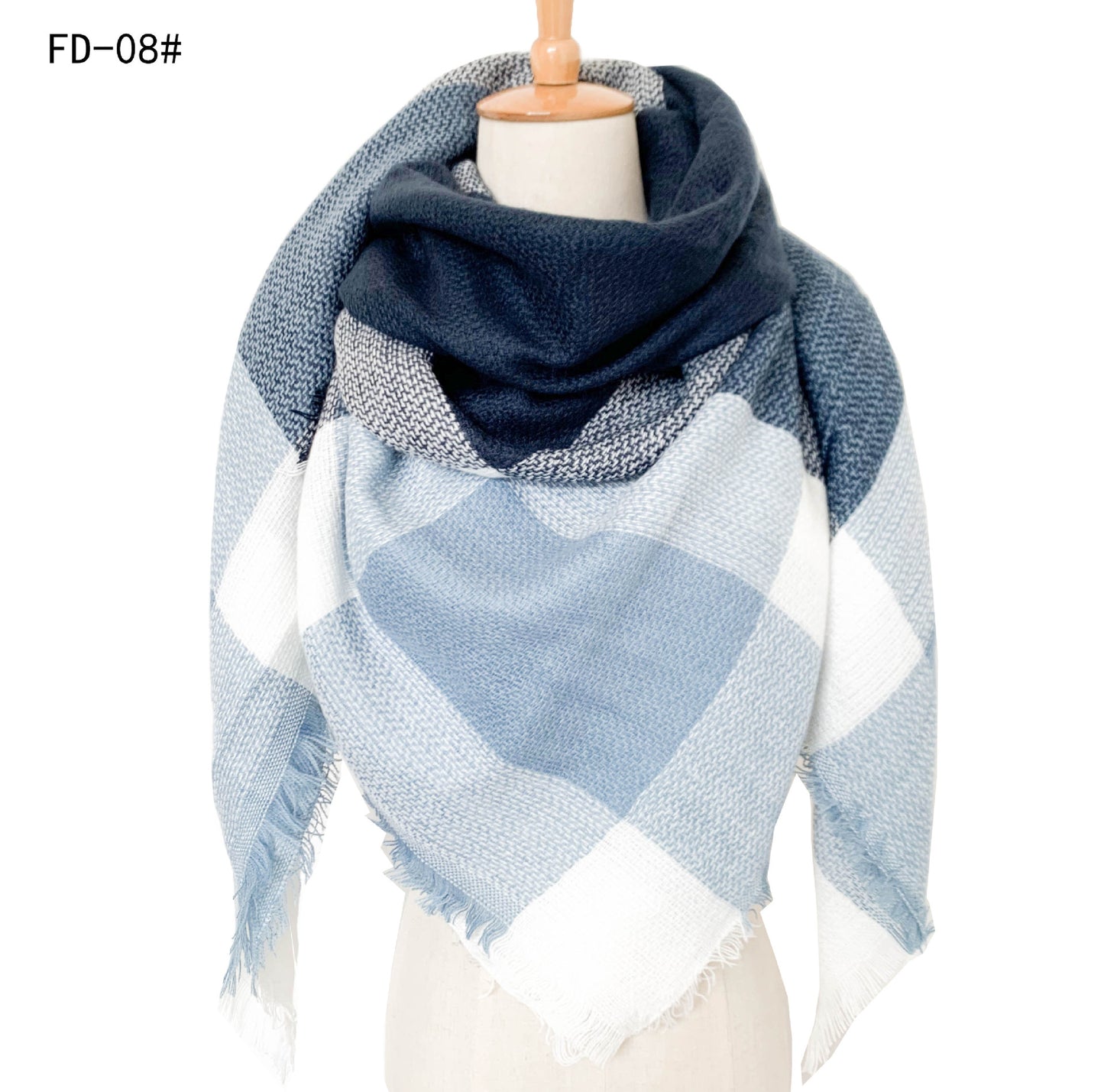 Winter Warm Plaid Scarves for Women