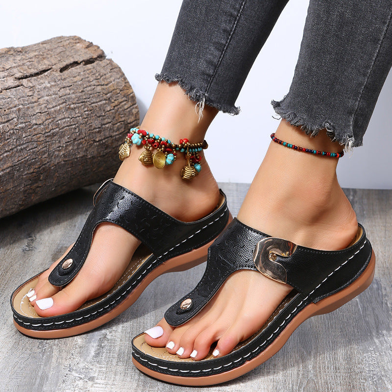 Summer Flip Flop PU Summer Beach Slippers
