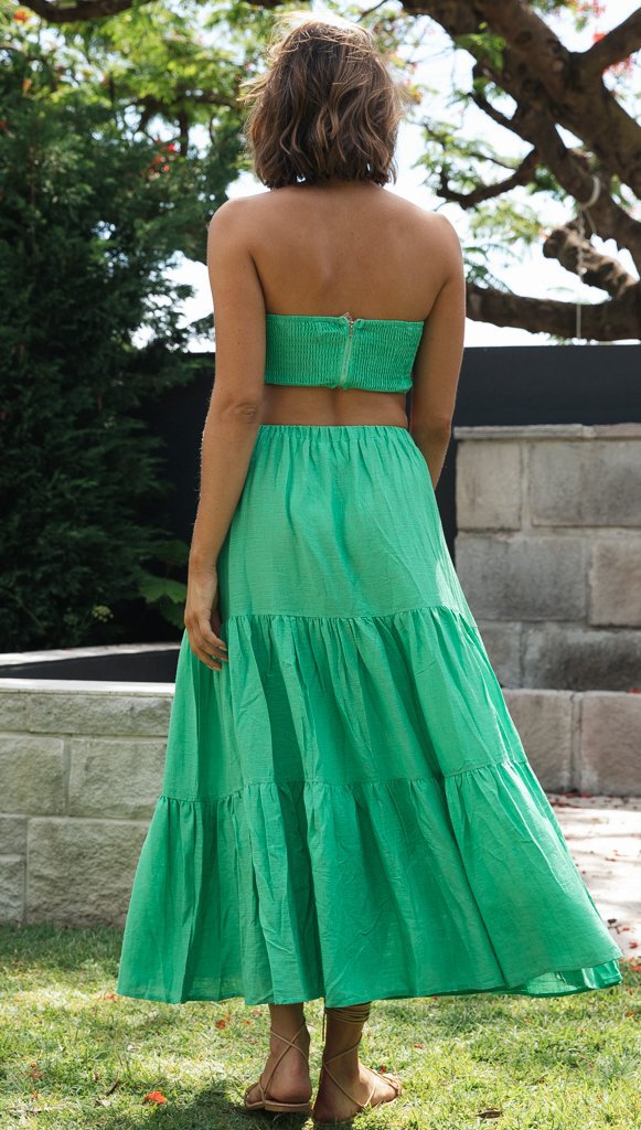 Sexy Women Strapless Tops and Skirts Suits