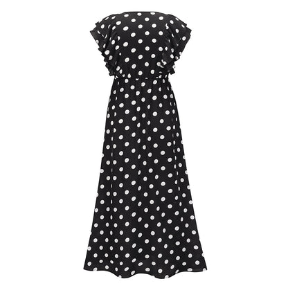 Summer Sexy Dot Print Long Summer Beach Dresses