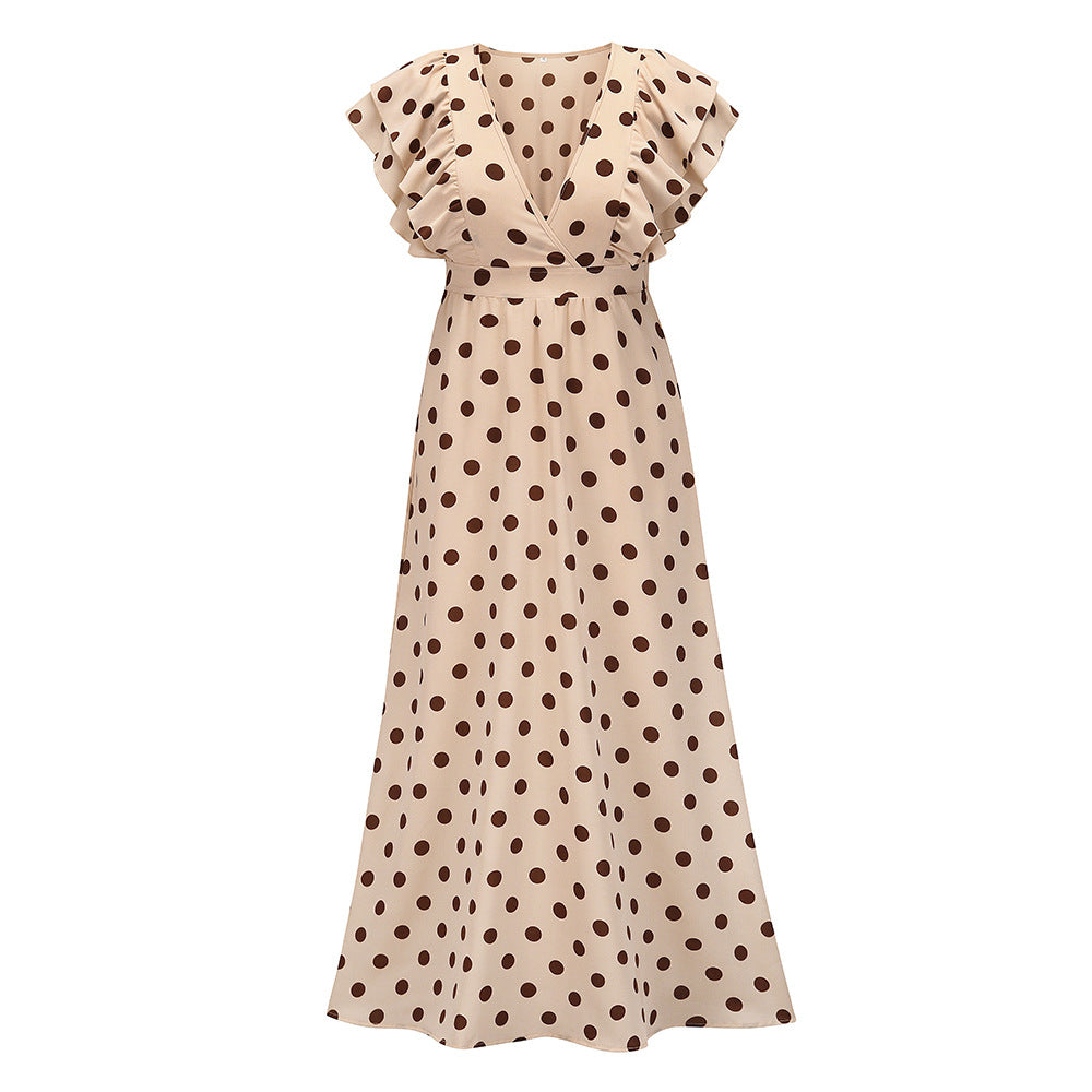Summer Sexy Dot Print Long Summer Beach Dresses