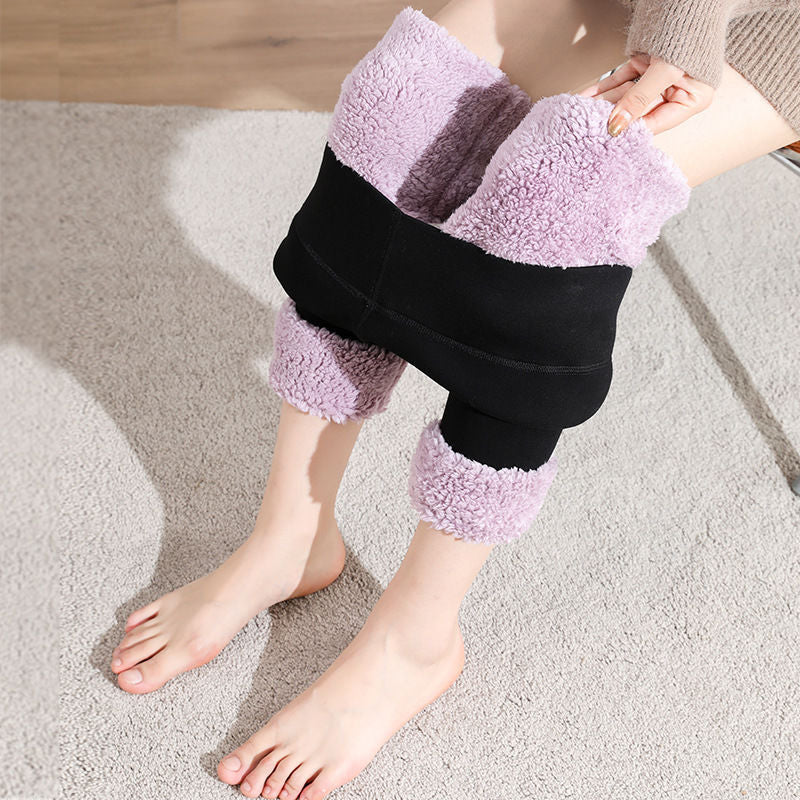 Winter Warm Velvet High Waist Pants Leggings