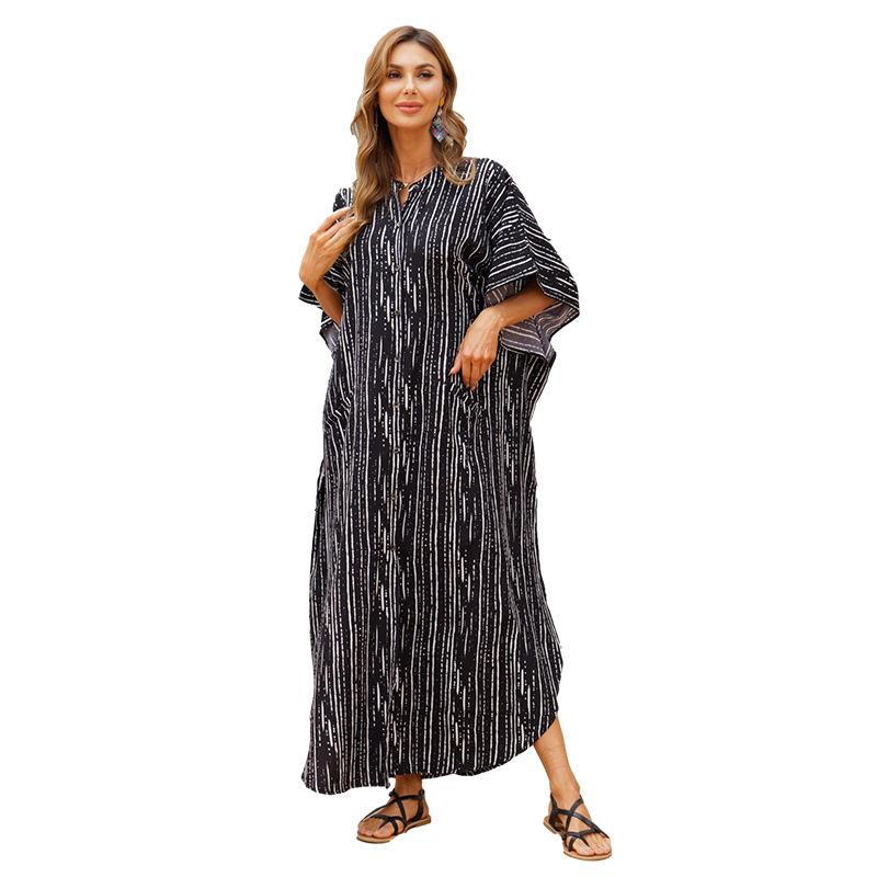 Women Summer Beach Loose Holiday Dresses-STYLEGOING