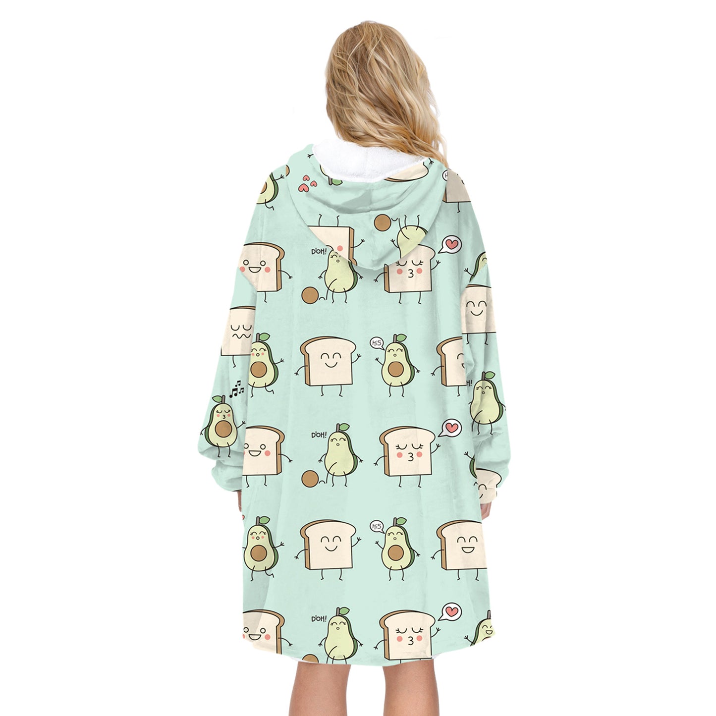 Soft Bee Print Lazy Wearable Watching TV Blanket