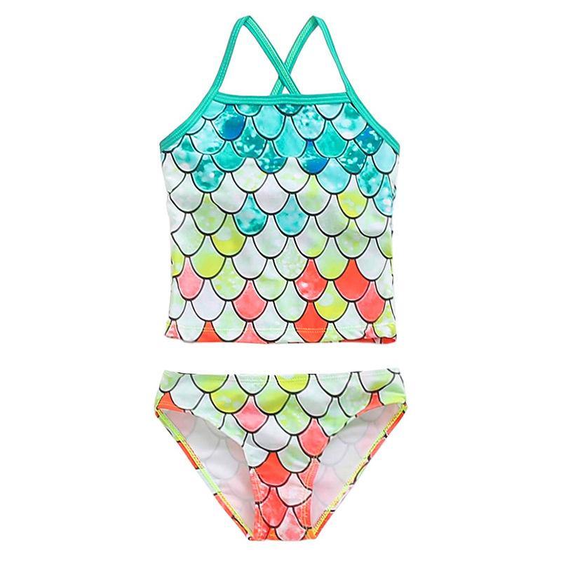 Sumemr Girls Fish Scale Print 2pcs/set-STYLEGOING