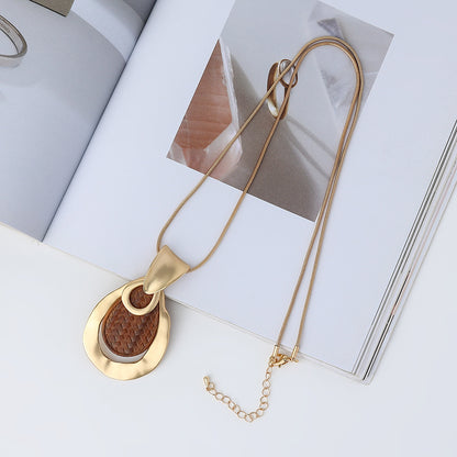 Vintage Wooden Long Sweater Chains for Women