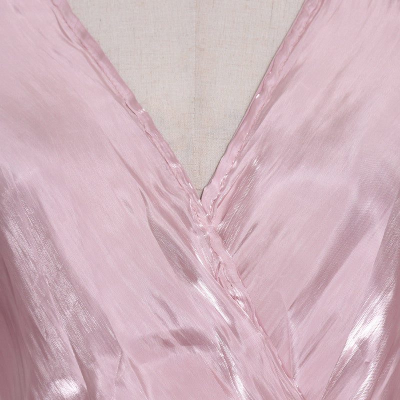 Luxury Elegant Feather Design Pink Long Dresses