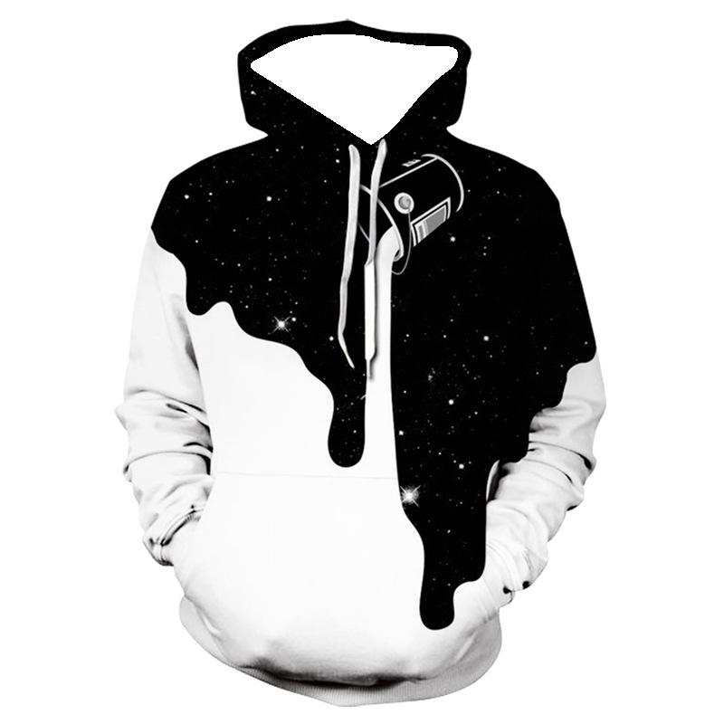 Casual Round Neck 3D Print Hoodies for Lovers-STYLEGOING