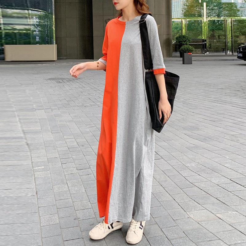 Super Plus Sizes Loose Long Maxi Dresses-STYLEGOING