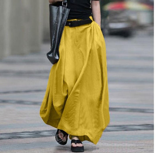New Elastic Waist Women Plus Size Skirts-STYLEGOING