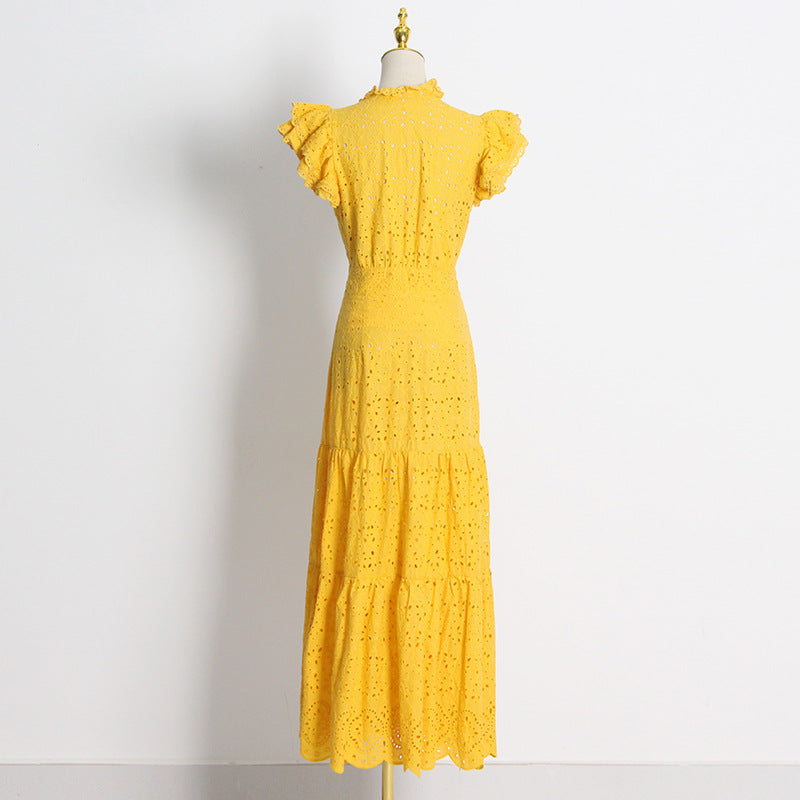 Vintage Embroidery Long Lace Dresses