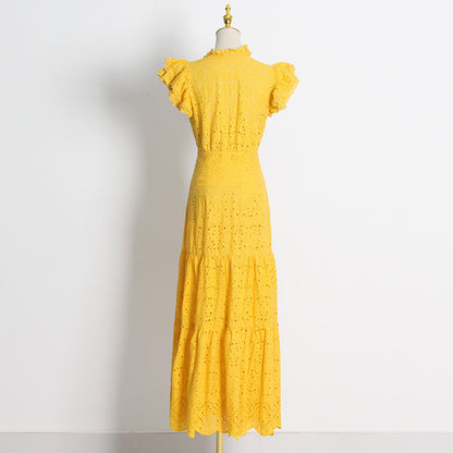 Vintage Embroidery Long Lace Dresses