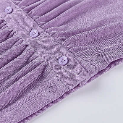 Women Knitting Midriff Baring Fall Short Tops