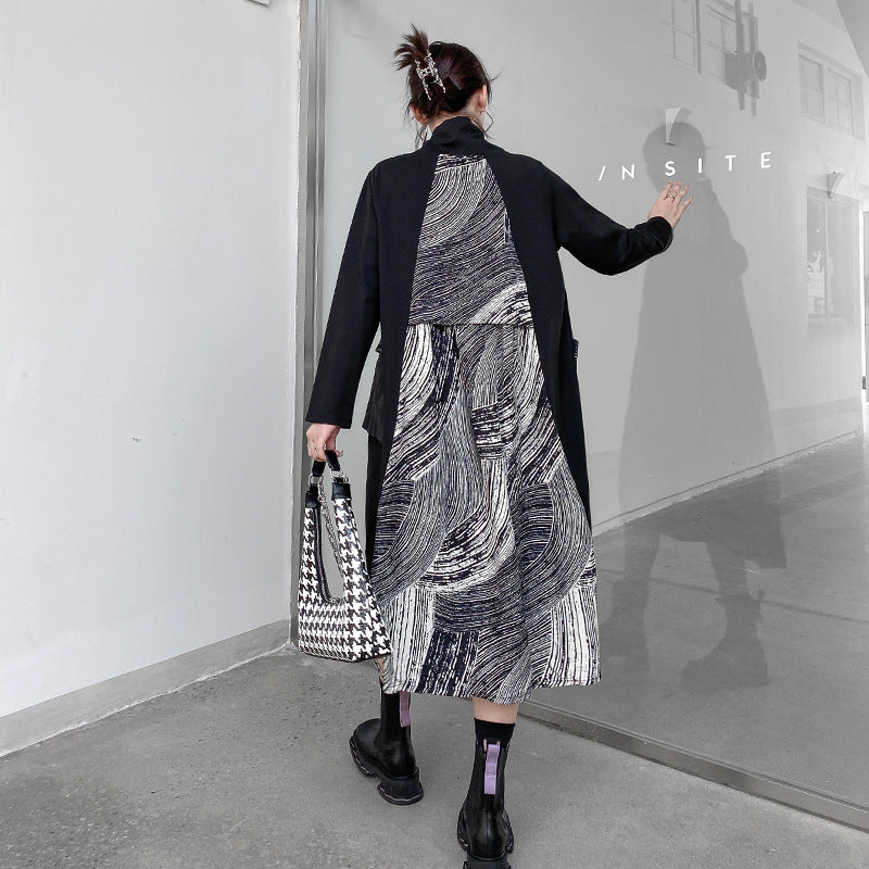 Vintage Turtleneck Winter Long A Line Dresses