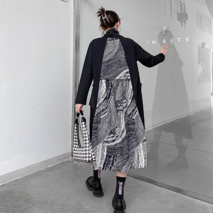 Vintage Turtleneck Winter Long A Line Dresses