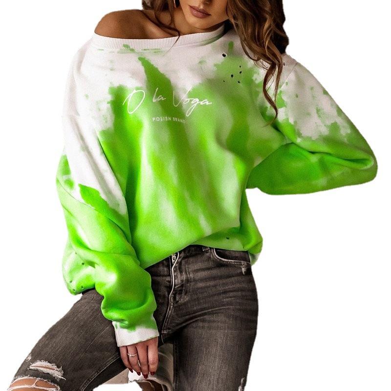 New Dyed Round Neck Women Hoodies-STYLEGOING