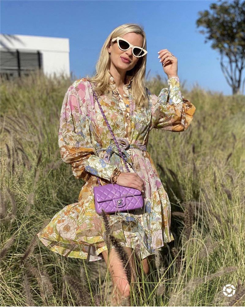 Women Summer Holiday Luxury Button Mini Dresses-STYLEGOING
