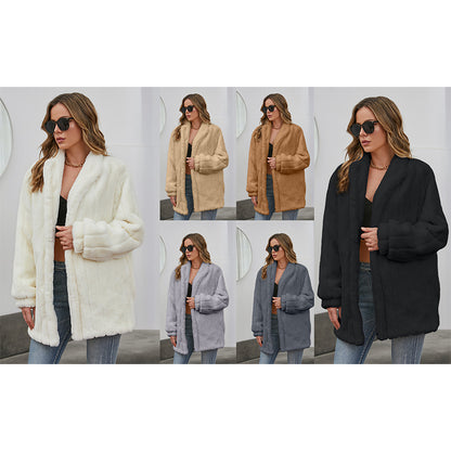 Winter Velvet Artificial Fur Coats for Women
