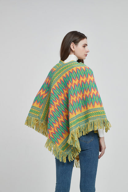 Winter Boho Shawl Capes for Women