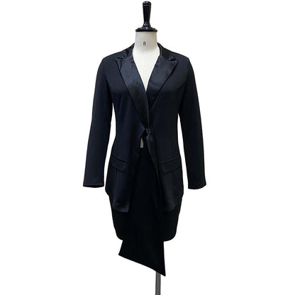 Elegant Women Two Pieces Blazer and Skirts for Women
