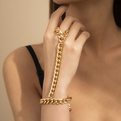 Hip Hop Fashion Metal Finger Bracelets for Women