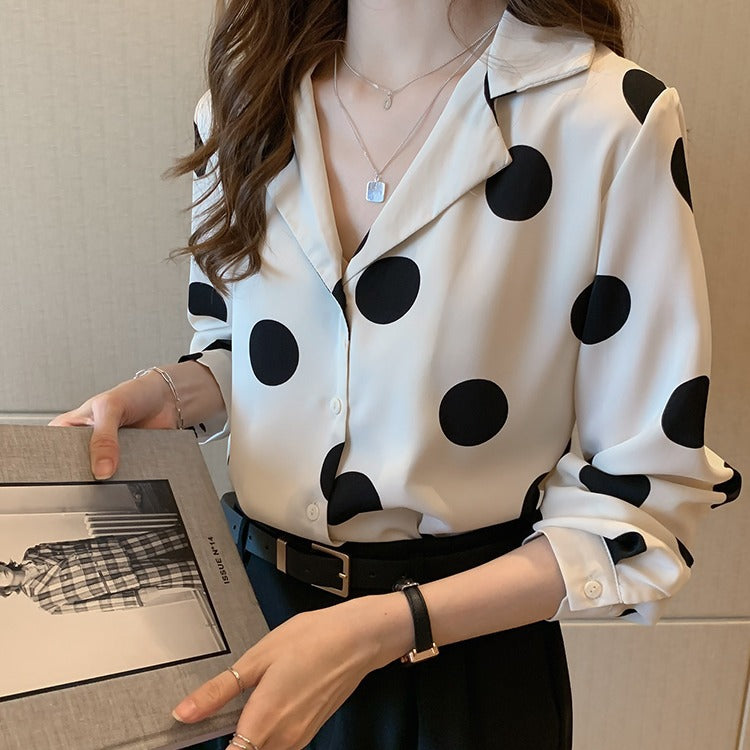 Vintage Designed Chiffon Long Sleeves Shirts