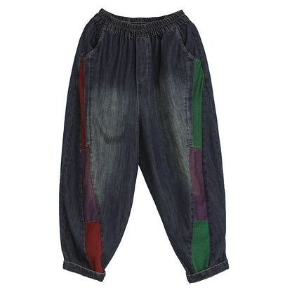 Vintage Denim Women Harem Pants