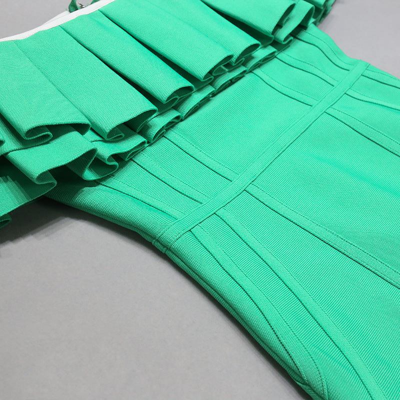 Elegant Green Off The Shoulder Sheath Party Dresses