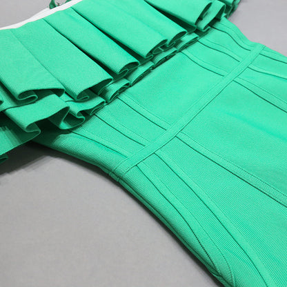 Elegant Green Off The Shoulder Sheath Party Dresses