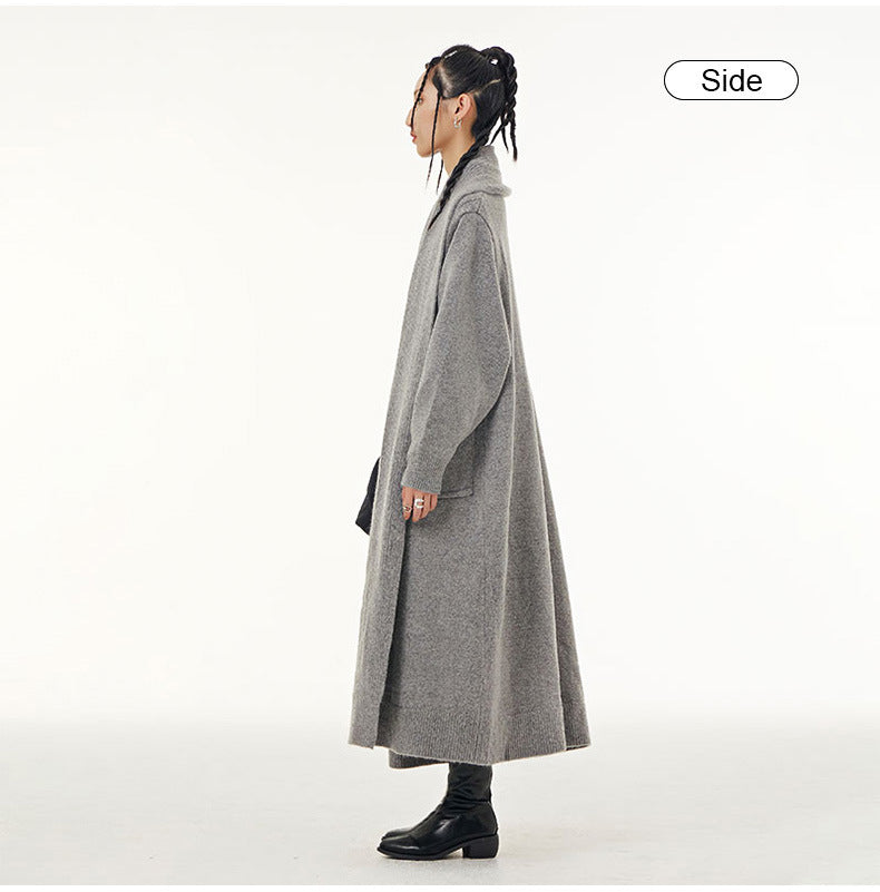 Fall Women Knitted Long Coats