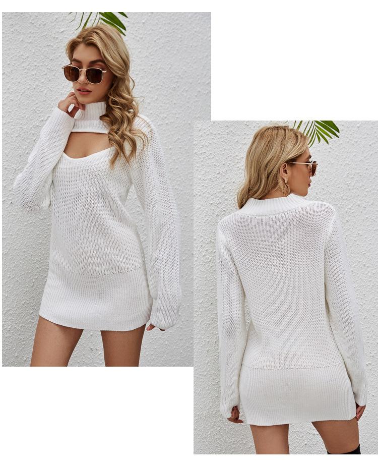 Sexy Long Sleeves Knitting High Neck Knitting Sweaters--Free Shipping at meselling99