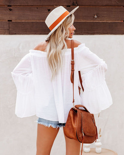 Casual Off The Shoulder Summer Long Sleeves Women Blouses
