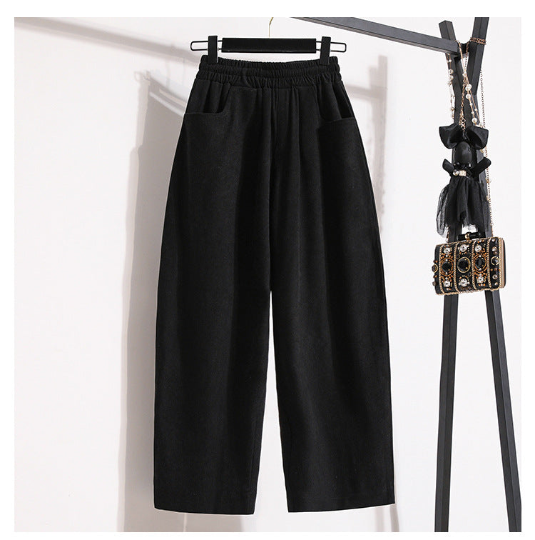 Plus Sizes Fall Wide Legs Pants for Women